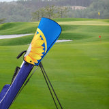 Maxbell Golf Bag Rain Cover Foldable Top Cover for Practice Golf Clubs Driving Range Sunflower