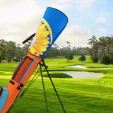 Maxbell Golf Bag Rain Cover Foldable Top Cover for Practice Golf Clubs Driving Range Sunflower