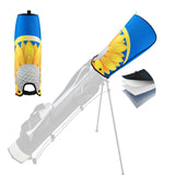 Maxbell Golf Bag Rain Cover Foldable Top Cover for Practice Golf Clubs Driving Range Sunflower