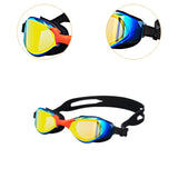 Maxbell Swimming Goggles Electroplating Diving Goggles for Diving Outdoor Snorkeling Black and Red