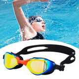 Maxbell Swimming Goggles Electroplating Diving Goggles for Diving Outdoor Snorkeling Black and Red