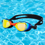 Maxbell Swimming Goggles Electroplating Diving Goggles for Diving Outdoor Snorkeling Black and Red