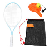 Maxbell Youth Tennis Racket Set Tool Exercise Solo Tennis Training Kit Park Backyard blue