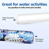 Maxbell Inflatable Pool Noodle Floats 51'' Pool Noodles for Beach Swimming Pool Lake blue leaves
