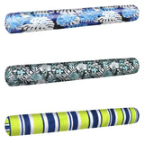 Maxbell Inflatable Pool Noodle Floats 51'' Pool Noodles for Beach Swimming Pool Lake blue leaves