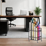 Maxbell Blueprint Storage Rack Map Cabinet Metal Wrapping Paper Cart for School Home