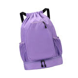 Maxbell Basketball Backpack Bag Folding Racketcarry Bag for Volleyball Travel violet