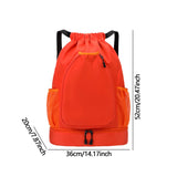 Maxbell Basketball Backpack Bag Folding Racketcarry Bag for Volleyball Travel orange
