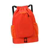 Maxbell Basketball Backpack Bag Folding Racketcarry Bag for Volleyball Travel orange
