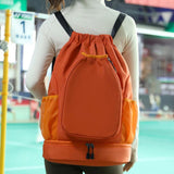 Maxbell Basketball Backpack Bag Folding Racketcarry Bag for Volleyball Travel orange