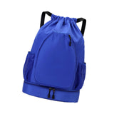 Maxbell Basketball Backpack Bag Folding Racketcarry Bag for Volleyball Travel blue