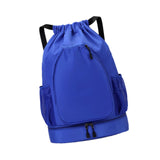 Maxbell Basketball Backpack Bag Folding Racketcarry Bag for Volleyball Travel blue