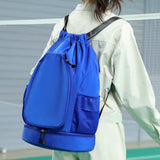 Maxbell Basketball Backpack Bag Folding Racketcarry Bag for Volleyball Travel blue