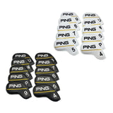 Maxbell 10Pcs Golf Club Head Covers Dustproof Shockproof Accessory Protection Sleeve Black