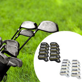 Maxbell 10Pcs Golf Club Head Covers Dustproof Shockproof Accessory Protection Sleeve Black