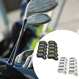 Maxbell 10Pcs Golf Club Head Covers Dustproof Shockproof Accessory Protection Sleeve Black