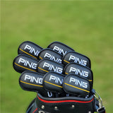 Maxbell 10Pcs Golf Club Head Covers Dustproof Shockproof Accessory Protection Sleeve Black