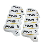 Maxbell 10Pcs Golf Club Head Covers Dustproof Shockproof Accessory Protection Sleeve White