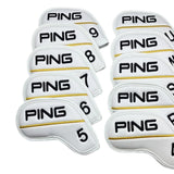 Maxbell 10Pcs Golf Club Head Covers Dustproof Shockproof Accessory Protection Sleeve White