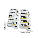 Maxbell 10Pcs Golf Club Head Covers Dustproof Shockproof Accessory Protection Sleeve White