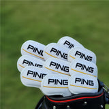 Maxbell 10Pcs Golf Club Head Covers Dustproof Shockproof Accessory Protection Sleeve White