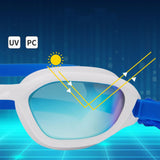 Maxbell Swimming Goggles Anti Fog Swim Glasses for Outdoor Enthusiasts Swimming Pool blue