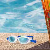 Maxbell Swimming Goggles Anti Fog Swim Glasses for Outdoor Enthusiasts Swimming Pool blue