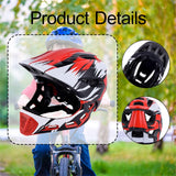 Maxbell Kids Bike Helmet Child Multipurpose Bicycle Helmet for Outdoor Biking Riding Red White Black