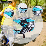 Maxbell Kids Bike Helmet Child Multipurpose Bicycle Helmet for Outdoor Biking Riding Blue White Black