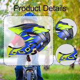 Maxbell Kids Bike Helmet Child Multipurpose Bicycle Helmet for Outdoor Biking Riding Yellow Blue