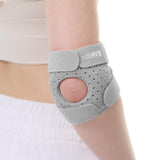 Maxbell Elbow Brace Breathable for Men Women Elbow Pad for Workout Kickboxing Sports Light Gray