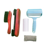 Maxbell Pool Table Brush Set Soft Bristle Easy to Use Billiard Table Surface Cleaner Red