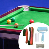 Maxbell Pool Table Brush Set Soft Bristle Easy to Use Billiard Table Surface Cleaner Red