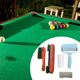 Maxbell Pool Table Brush Set Soft Bristle Easy to Use Billiard Table Surface Cleaner Red