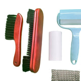 Maxbell Pool Table Brush Set Soft Bristle Easy to Use Billiard Table Surface Cleaner Red