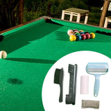 Maxbell Pool Table Brush Set Soft Bristle Easy to Use Billiard Table Surface Cleaner Black