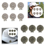 Maxbell 6 Pieces Magnetic Golf Hat Clips Accessories Gift Golf Training Professional Smooth Surface