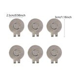 Maxbell 6 Pieces Magnetic Golf Hat Clips Accessories Gift Golf Training Professional Smooth Surface