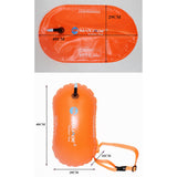 Maxbell Swimming Buoy Float Inflatable 8 kg Buoyancy for Open Water Swimmers Orange