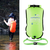 Maxbell Swim Buoy with Handle Waterproof Swim Bag for Fishing Kayaking Swim Training Green