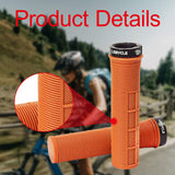 Maxbell 2x Bike Handlebar Grips Stylish Accessories for Mountain Bikes Riding Sports Orange