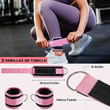 Maxbell Barbell Pad Set with 2 Gym Ankle Straps for Squats Bodybuilding Powerlifting