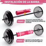 Maxbell Barbell Pad Set with 2 Gym Ankle Straps for Squats Bodybuilding Powerlifting
