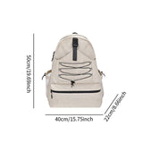 Maxbell Tennis Racket Bag Backpack Portable Daypack for Home Gym Backpacking Workout Beige