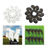 Maxbell 10Pcs Golf Iron Covers Set for Women Men Player Water Resistant Fashion Gift White
