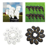 Maxbell 10Pcs Golf Iron Covers Set for Women Men Player Water Resistant Fashion Gift White
