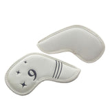 Maxbell 10Pcs Golf Iron Covers Set for Women Men Player Water Resistant Fashion Gift White
