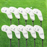 Maxbell 10Pcs Golf Iron Covers Set for Women Men Player Water Resistant Fashion Gift White