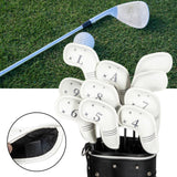 Maxbell 10Pcs Golf Iron Covers Set for Women Men Player Water Resistant Fashion Gift White