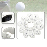 Maxbell 10Pcs Golf Iron Covers Set for Women Men Player Water Resistant Fashion Gift White